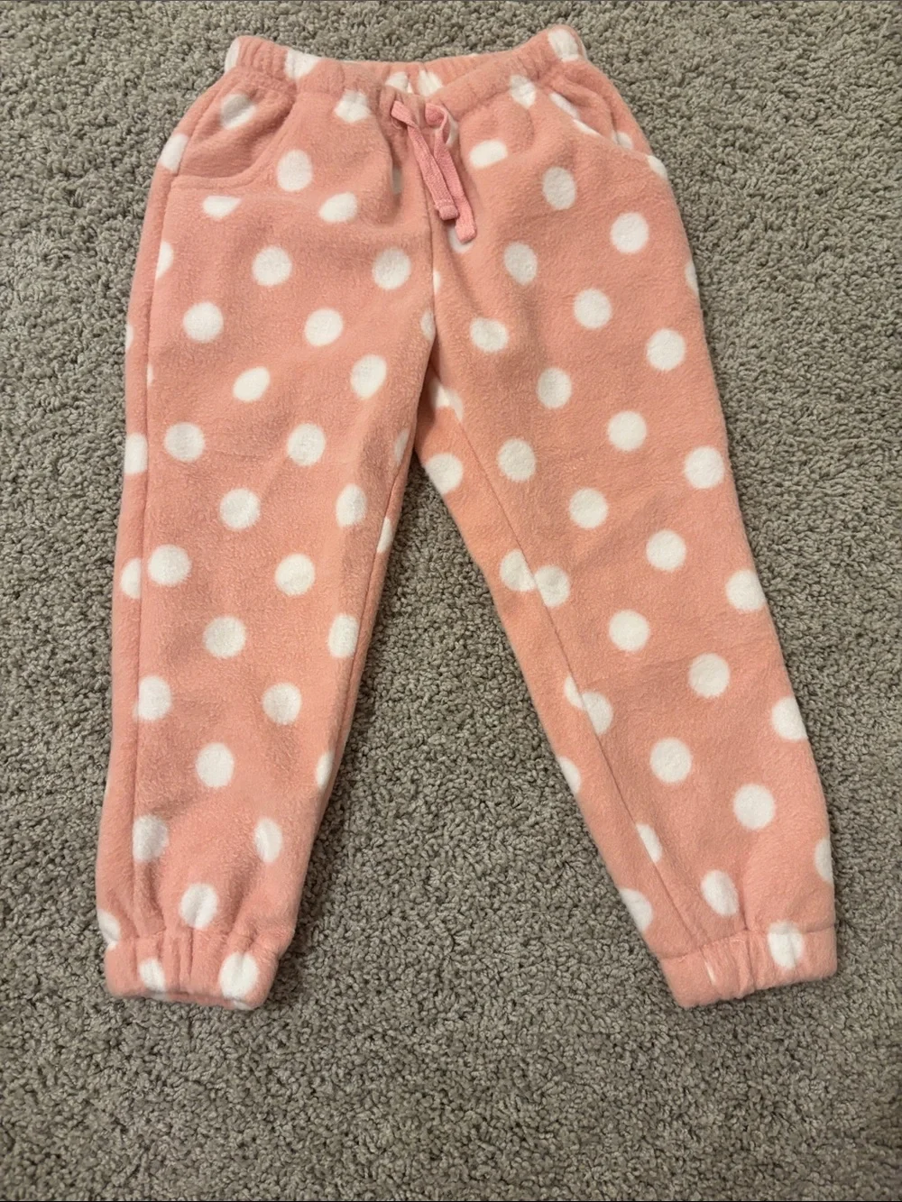 New! Toto Hetos Girls' Pink Polka Dot Fleece One-Piece Set